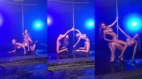 monika fox & elen million strippers in the rain