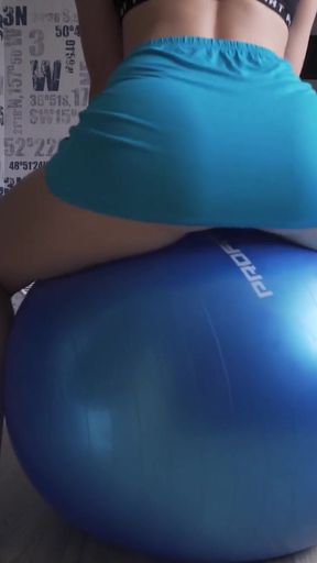 Thrilling moment from &quot;Milf In Sports Skirt  Teases Tight Ass On Fitness Ball&quot;