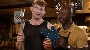 Getting ready for a neighborhood barbecue