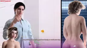 StepMILF with huge ass gets stuck in the shower