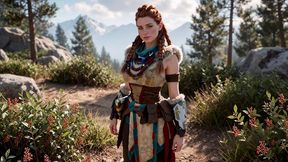 red-haired savage aloy - horizon zero dawn big dick hunt (ai)