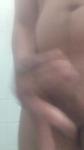 Oscarcoronado86 Jerks off Entering the Shower He Gets Upset and Takes Out All the Milk Oscarcor01