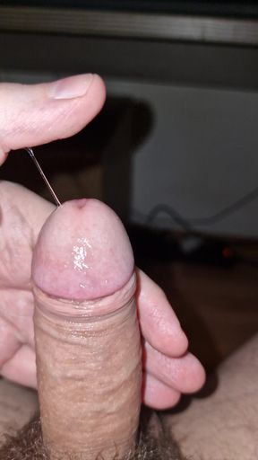 Part 1, Jerking my uncut Cock at my desk