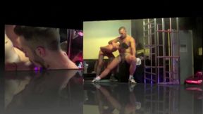 Twink slut fucked by 2 scally boys in the backroom