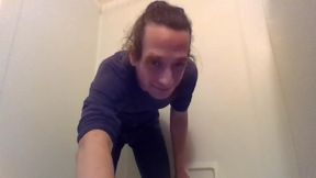 Cute Transgirl Pissing Jeans Intentionally for First Time; Fully Clothed