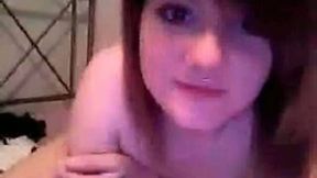 Petite redhead teenie in her bedroom on webcam flashing