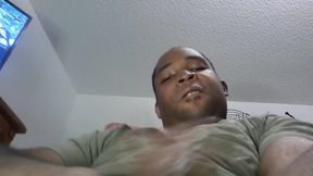 sweaty straight army bbc hunk back home from training busting a huge load in his jockstrap