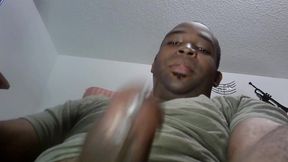 sweaty straight army bbc hunk back home from training busting a huge load in his jockstrap