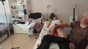 Stepmom Sucks and Jerks off My Dick on the Massage Table and Swallows Cum