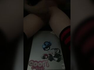cute trans beauty cums inside toy car