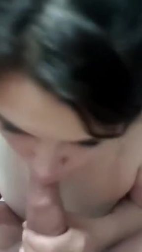 At the request of a follower she gives a beautiful blowjob to her stepfather via webcam   Clip 1