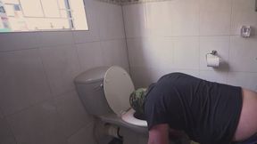 Toilet Slave Sniffs Stepdad's Farts Straight From Source – Extreme Toilet Farting Session