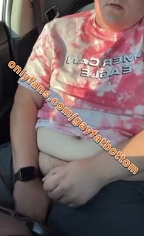 Horny chub can't wait and jerks uncut dick in the Walmart parking lot