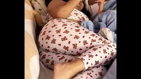 Chubby Girl Farting on Bed Loud and Natural