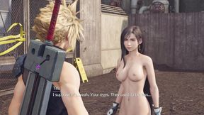 Tifa, Fully Naked, Walking Around - Nude Walkthrough FF7 RMK Part 3