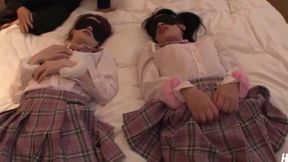 Exciting Hot Trio Scene Featuring Submissive Asian Beauties Chiharu Miyasita And Hikari
