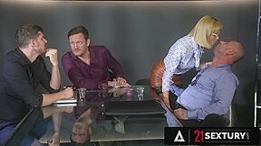 Sexy Secretary Veronica Leal Gets Fucked Hard Dp By Three Colleagues