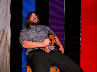 Solo Male Sensually Cums on Suit