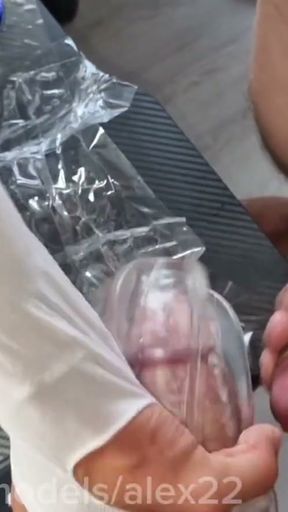 A fountain of cum on a friend from huge cocks, wash yourself with cum!   Clip 1