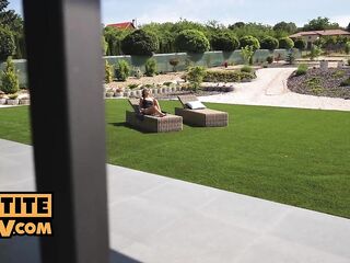 POV - The little ramrod slut nextdoor Alyssa Bounty
