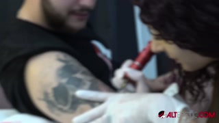 Fucking my sexy big tit tattoo artist Mara Martinez