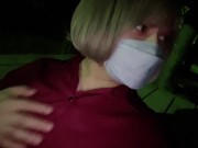 女装デブの露出散歩