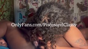 Latina Passionately Fingers Her Ebony Girlfriends Phat Pussy!