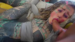 Anuskatzz is back for a crazy DAP with 3 big cocks! Total ANAL DESTRUCTION (Part 4)
