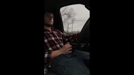 Jerking cock while driving in my car