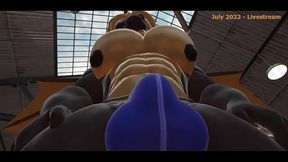 Muscular dragon bulge tease