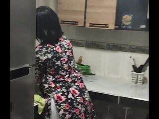 While washing dishes, my perverted step-nephew