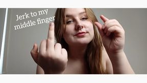 Jerk off to my middle finger, SPH, Humiliation, Femdom