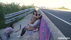 Crazy Public Sex On A Highway With Hot teen 18+