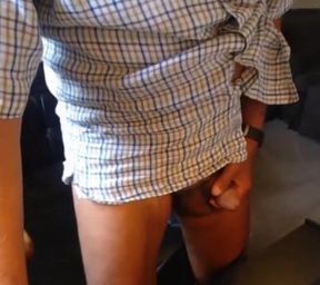 Grandpa Stroking on Webcam