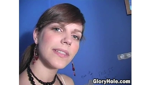 Cute brunette bobbi starr likes glory holes