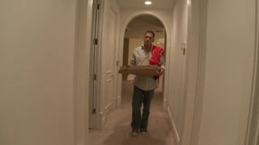 Insatiable blonde gets fucked by the delivery guy