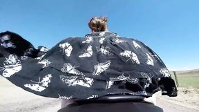 Shy German teen gives naughty blowjob on a motorcycle ride