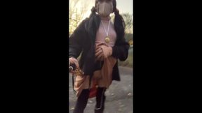 Independent training No22 Exposure walk along the road at dusk