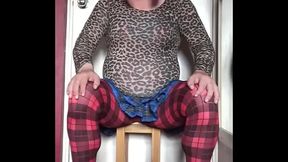 crossdresser deepthroats a dildo dick