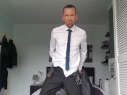 The world's longest strip and wank... For all the suit and tie fans 💦