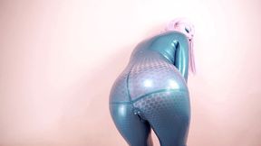 fetish latex solo video - wearing latex (arya grander)