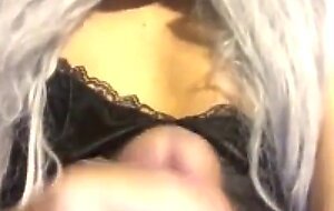 Asian Crossdresser Jerks Off