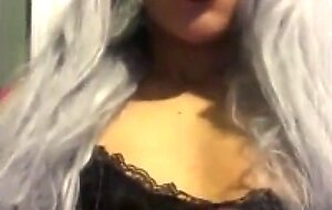 Asian Crossdresser Jerks Off