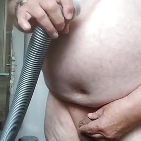 Vaccuuming cock and cum