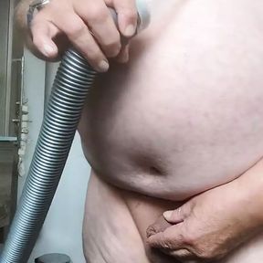 Vaccuuming cock and cum