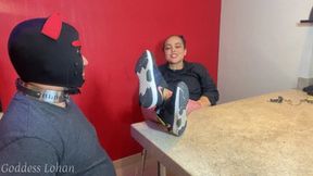 Goddess Lohan - Smell My Foot Odor and Then Lick It with Your Filthy Tongue - HD