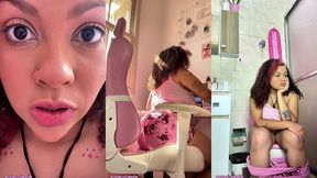 giantess bbw punishes tiny intruder with farts– female domination roleplay
