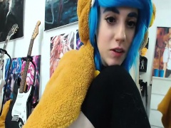 Great Pussy on Blue Haired Teen on Webcam