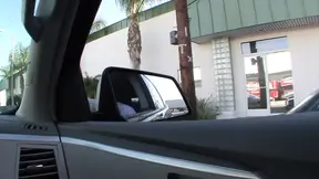 Delicious brunette fucked and jizzed on shaved pussy