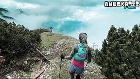 outdoor mountainside passionate fuck and facial cumshot